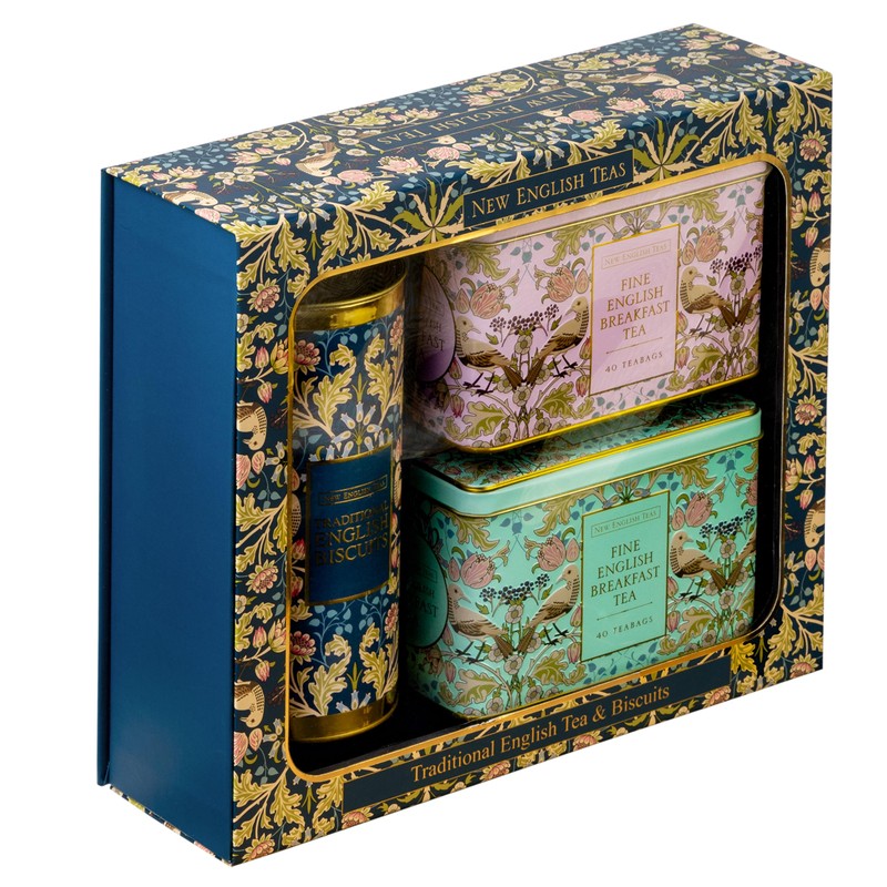 New English Teas Traditional Tea & Cookies Gift Set with