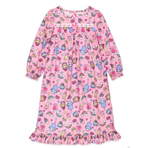 Komar Kids Ice Cream Animals Sweets Toddler Girl's Granny Gown