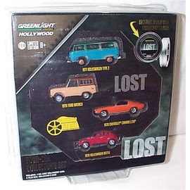 Greenlight Collectables 4 piece L0ST collectors set containing 4 classic cars 1:64 scale limited edition diecast model