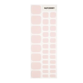 Wekcekcek Semi Cured Gel Toenail Strips, 32 Nude Gel Toenail Stickers - Works with Any Nail Lamps Gel Pedicure Strips Full Nail Wraps with Nail File & Wood Stick