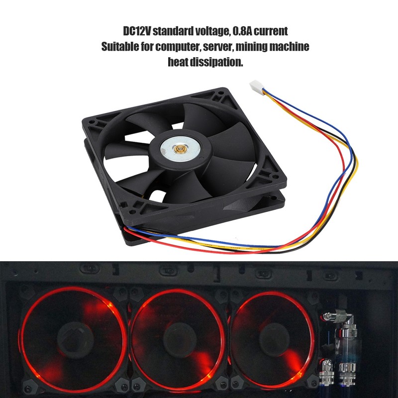 SHLF1212PHE‑15 DC12V 0.8A 12cm 4pin Industrial Cooling Fan 3000 RPM
