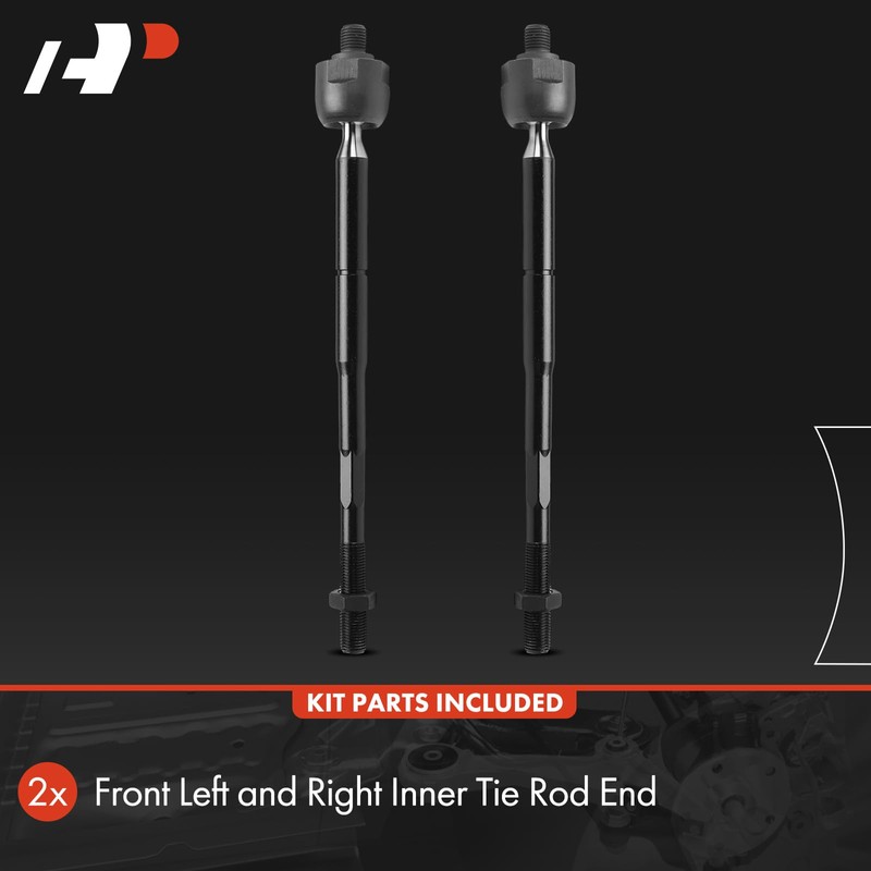 A-Premium 2 x Front Inner Tie Rod Ends, Compatible with