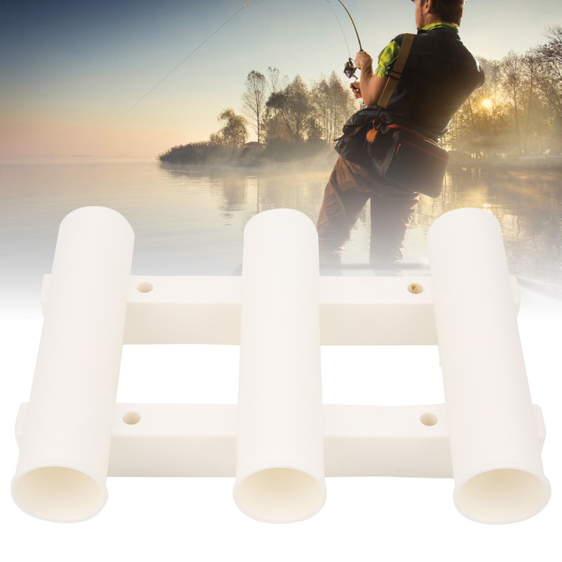 Rod Storage Holder Wall Side Mounted 3 Tube Fishing Pole
