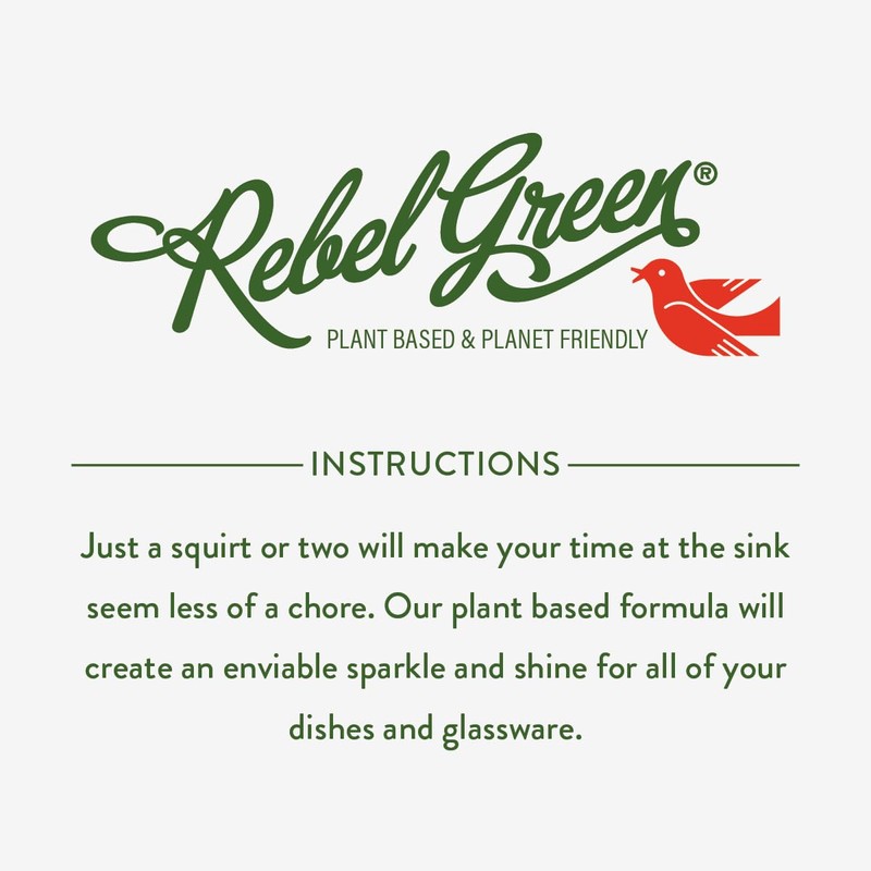 Rebel Green Super Deluxe Dish Soap - Natural Dishwashing Soap