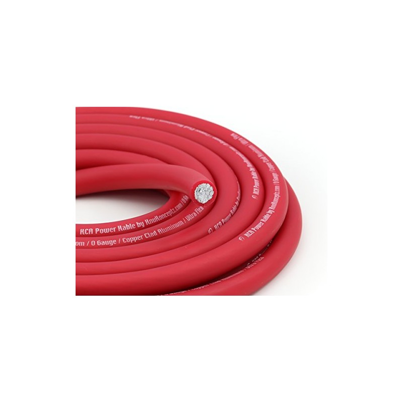 KnuKonceptz KCA 0 Gauge Power Ground Amp Wire Cable Red
