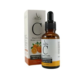 Serúm Faciales de Vitamina C con Acido Hialurónico, Hidratante, 30ml.                                                                                 