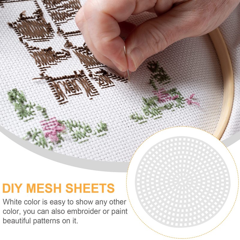 - 10 hojas de malla de lona de plástico transparente