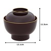 yam003 Yamanaka Lacquerware Zoni Bowl Soup Bowl with Lid, Large,