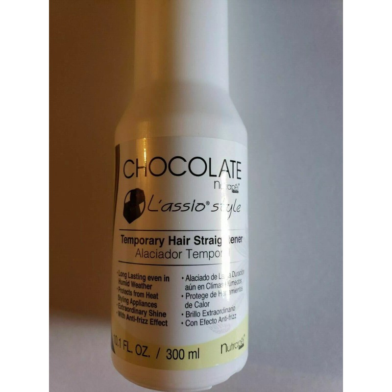 Nutrapel Chocolate TEMPORARY HAIR STRAIGHTENER L'ASSIO STYLE CARE TREATMENT 10.1Ooz