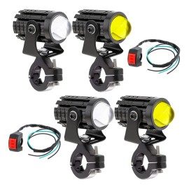4pcs Faros Auxiliares Luces Led Para Motos Auto Doble Color