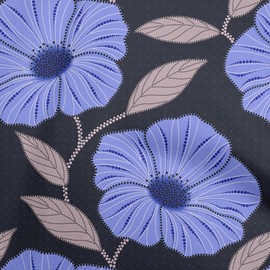 oneOone Velvet Medium Blue Fabric Dotted Floral Quilting Supplies Print Sewing Fabric by The Yard 58 Inch Wide