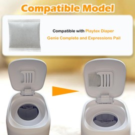 12 Pack Diaper Pail Odor Absorber Carbon Filter Refills for Playtex Diaper Genie Complete Pail, Odor Eliminator for Diaper Genie Systems