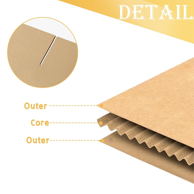 Pack of 6 Shipping Boxes with Lids Nesting Corrugated Cardboard