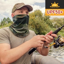 4pcs Breathable Neck Gaiter UPF 50+ Face Scarf Mask Sun Protection Bandana for Men Women,Cycling,Fishing,Hiking (polyester and spandex, Multicolor)