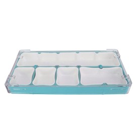 Watch Parts Storage Box Stackable 5 Compartments Acrylic Rubber Watch Tools Storage Container for Repair Work Craft Blue