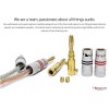 Nakami 4pcs 24k Gold Plated 4mm Banana Plug Cable Audio