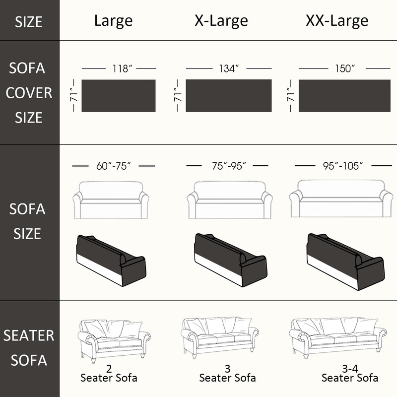 VClife Bohemian Sofa Covers Chenille Couch Cover for Sectional Couch,