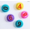 FQ30810 Strong Round Transparent Learning Assorted Colors Magnetic Numbers 0-9