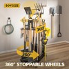 SOYEEZE Garden Tool Organizer with Lockable Wheels, Heavy Duty 3-Tier