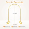 Xizlapu 7.5FT Round Metal Wedding Arch Backdrop Stand with Stable