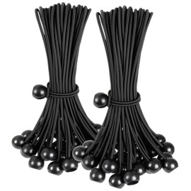 Tarp Bungee Ball Cords 12 inch,Tarp Bungee with Ball Heavy Duty Tarp Tie Down Ball for Outdoor Canopy,Tents, Cargo, Shelter, Gazebo with UV-Resistant (60 PCS)