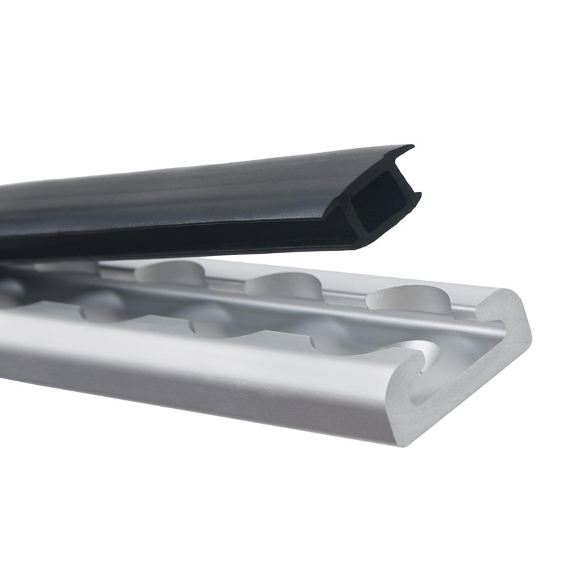Vandrabase Inner Track Coverage L-Track Dust Protector, 2m/6.56ft Rubber Cover,