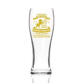 Onebttl Son in Law Gifts, Beer Glass Mug, from Mom/Dad, Parent, Father, Mother for Engagement, Wedding, Marriage, Christmas, 15oz/440ml