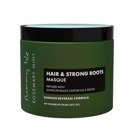 Sunny Isle Rosemary Mint Hair and Strong Roots Masque 16oz | Infused with Biotin and Jamaican Black Castor Oil | Double Growth Formula