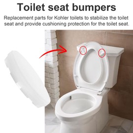 8 Pcs Toilet Seat Bumpers for KOHLER 1133070 1236365, Toilet Seat Part Replacement, Stabilizing Non-slip Silent Cushion