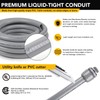 Elecoman 1-1/4 inch 25ft Liquid-Tight Conduit and Connector Kit,Flexible Non