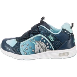 Lico Girls' Unicorn V Blinky Sneakers (Unicorn V Blinky) - Blue Navy Turquoise Navy Turquoise, size: 23 EU