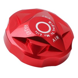 Front Fork Air Chamber Cover, Aluminium Alloy Suspension Fork Air Gas Valve for Mountain (Red)