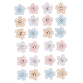 Healeved 2 Pack Transparent Resin Nail Art Jewelries Nail Rhinestones Flower Charms