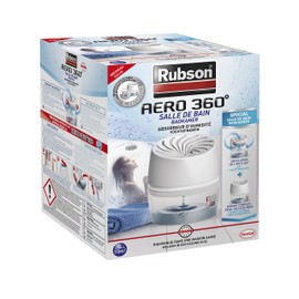 Rubson AÉRO 360° Dehumidifier for Bathroom, Dehumidifier and Condensation, 1 Device + 1 Refill Pack of 450 g