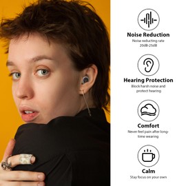 Yawsoy Concert Ear Plugs 2.0, Upgraded High Fidelity Noise Cancelling Ear Plugs, Hearing Protection for Concerts, Musicians, Live Events, Sports & DJs, 20dB Noise Reduction Earplugs (2 Pack)