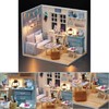 DIY Dollhouse Miniature Dollhouse Kit, Dollhouse Miniature with LED Light,