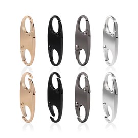 Treayes 12 PCS Anti Theft Zipper Clips, Detachable S Shaped Double Side Small Zipper Connectors for Backpacks, Ideal for Traveling and Camping