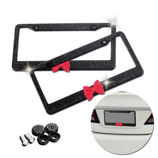 VaygWay Bling License Plate Frame – Shiny Bling Frame with