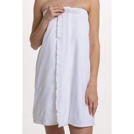Bella il Fiore Seersucker Spa Wrap (White)