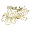 30pcs Gold Binder Clips Flower Shape Pentagonal Heart Shape Electroplating
