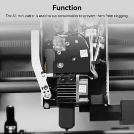 3Pcs Filament Cutter Compatible with Bambu Lab A1/A1 mini/P1P/P1S/X1C/X1E 3D Printers Tool Head Cutter Scraper Less Nozzle Clogging