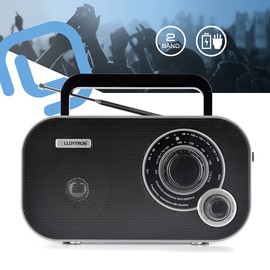 Lloytron N2405BK Calypso 2 Band AM/FM Portable Radio - Black