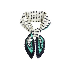 아이잗바바 도트 배색 플리츠 스카프 //BS3B4SF021 Ijazz BABA Dot Color Block Pleated Scarf //BS3B4SF021