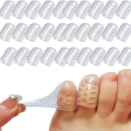 Silicone Toe Caps, 30pcs Anti-friction Breathable Toe Protector, Blisters Toe Caps Cover Protectors, Foot Care for Men and Women, Toe Sleeves for Ingrown Toenails, Corns, Calluses,