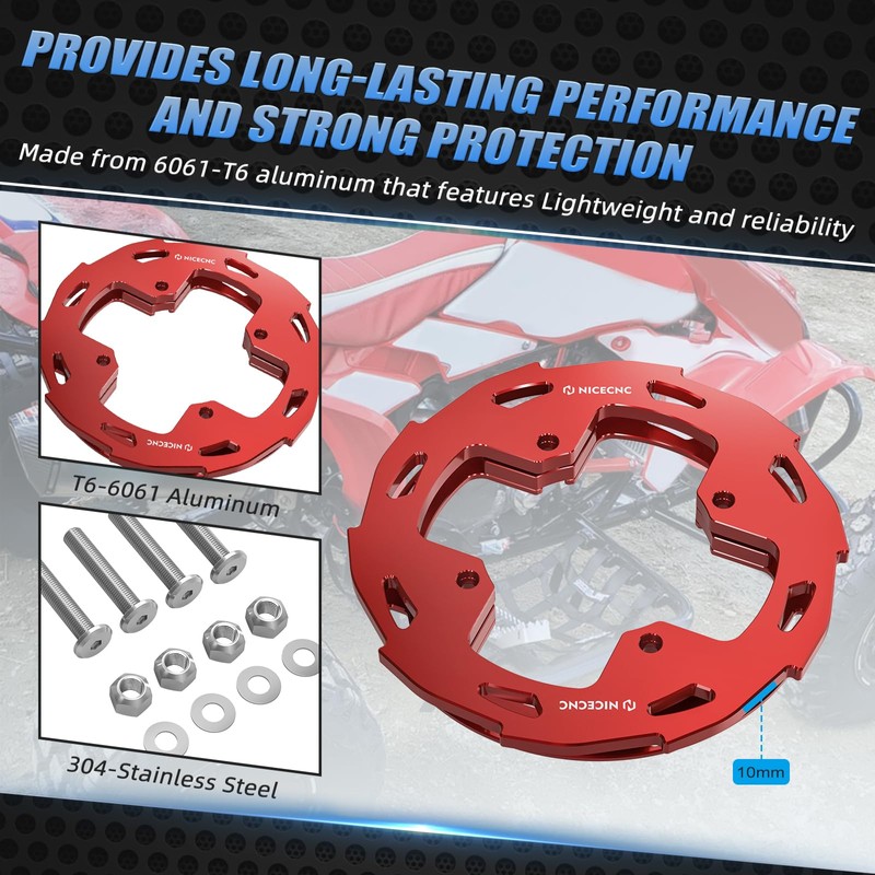 NICECNC Sprocket Guards Compatible with Honda TRX450R 2010-2014,TRX450ER Electric Start