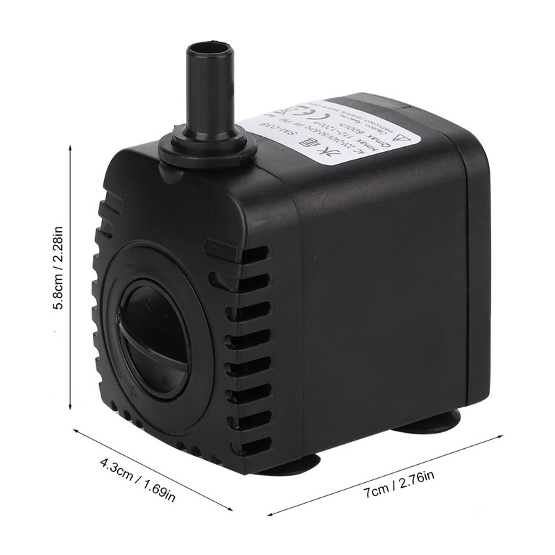 Plastic 3 in 1 600L/H 8W Aquarium Fish Tank Submersible