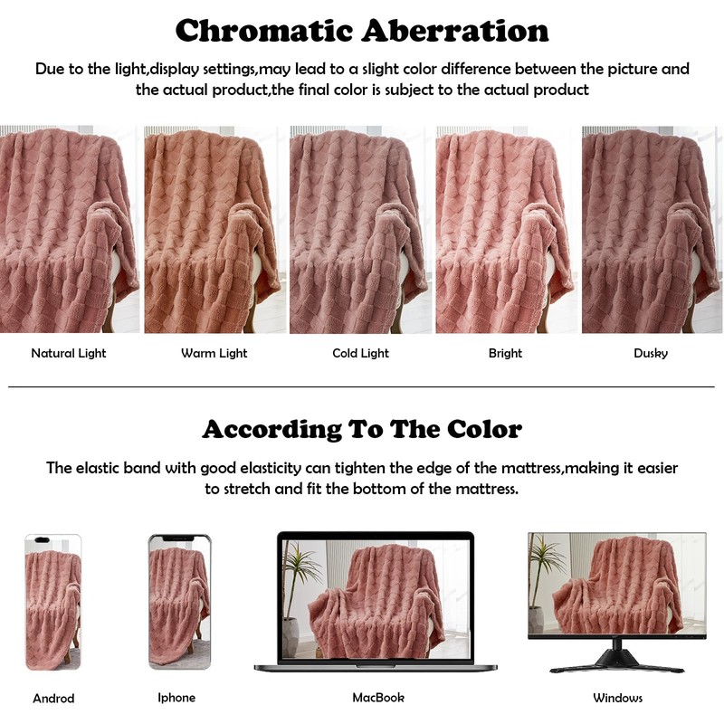 NEWCOSPLAY Super Soft Throw Blanket Pink Premium Silky Flannel Fleece