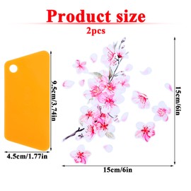MBAIYO 2Pcs Cherry Blossom Vinyl Car Sticker, Waterproof Auto Pink Flower Decal Scratch Cover Scratches Stickers Car Decoration for Automotive Motorcycle Home Decor
