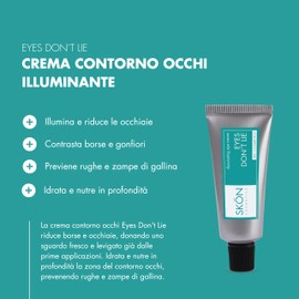 Skön Eyes Don't Lie Augencreme mit Vitamin C, Hyaluronsäure und Arganöl, Anti-Falten-Augenpartie für alle Hauttypen, wirkt Tränensäcken, Augenringe und Ausdruckslinien entgegen, 30 ml