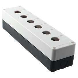AllGIFT Button Switch Box ABS Easy to use 22mm Aperture Control Station Box Durable 6 Holes Indicator Box